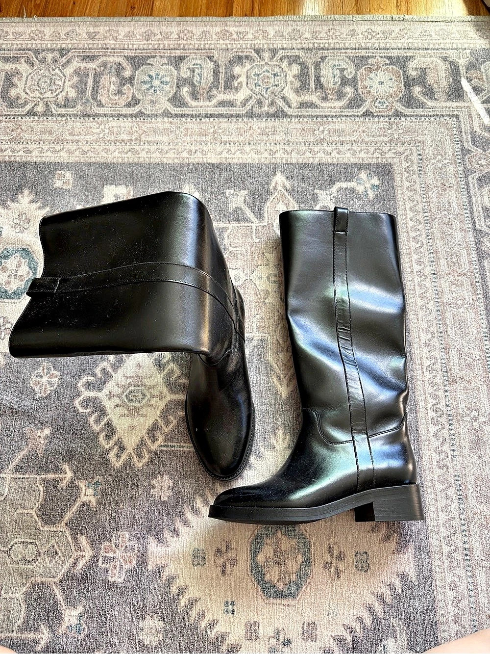 Sezane Black Heeled Boots US 7.5
